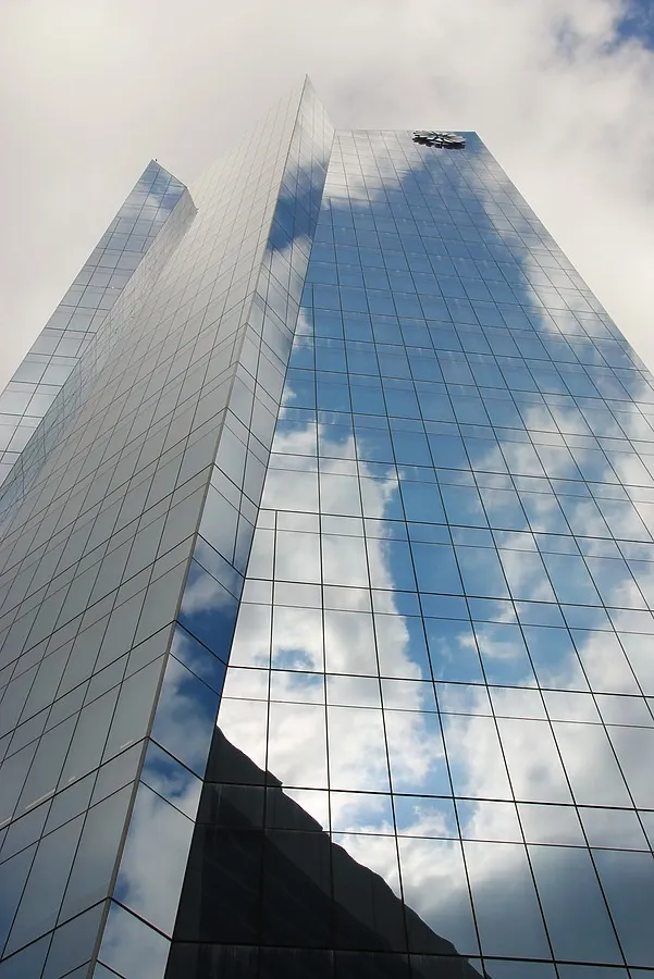 Looking up from the south