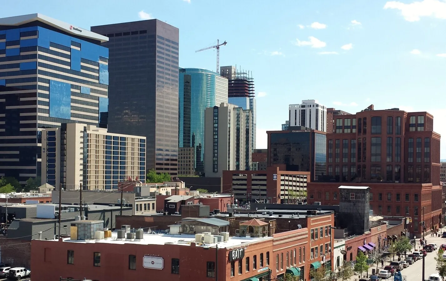 Tower now visible among the downtown buildings