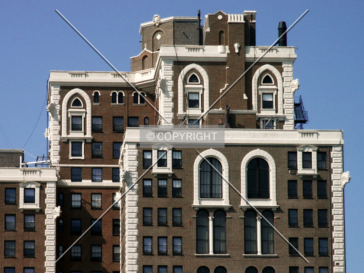 Top of the building from the south
