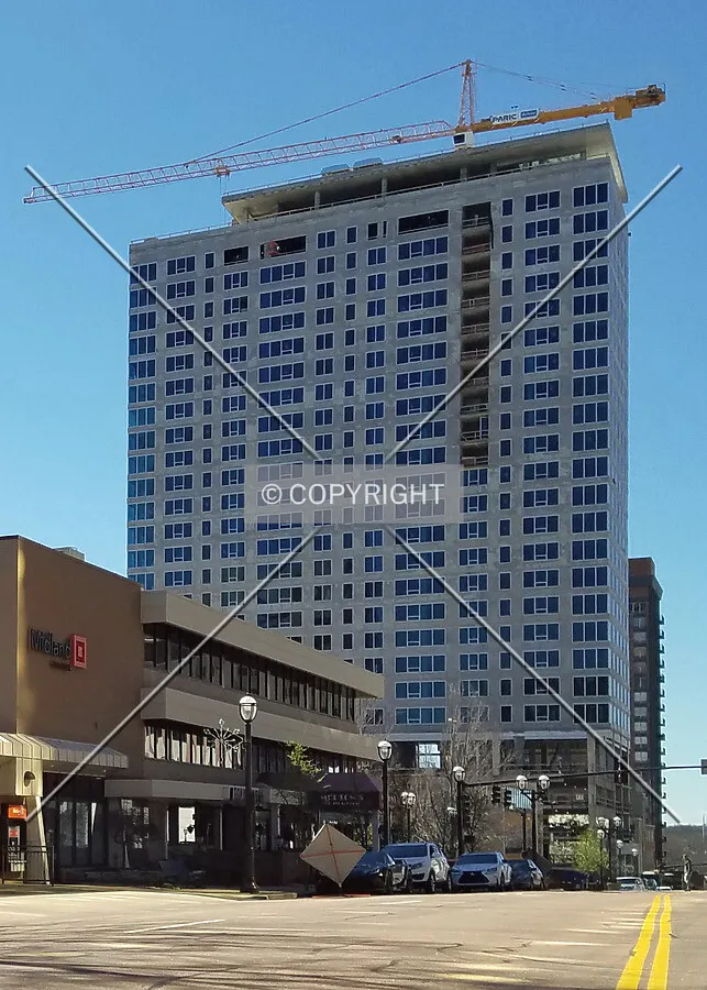 View from the northeast during construction; March 7, 2017