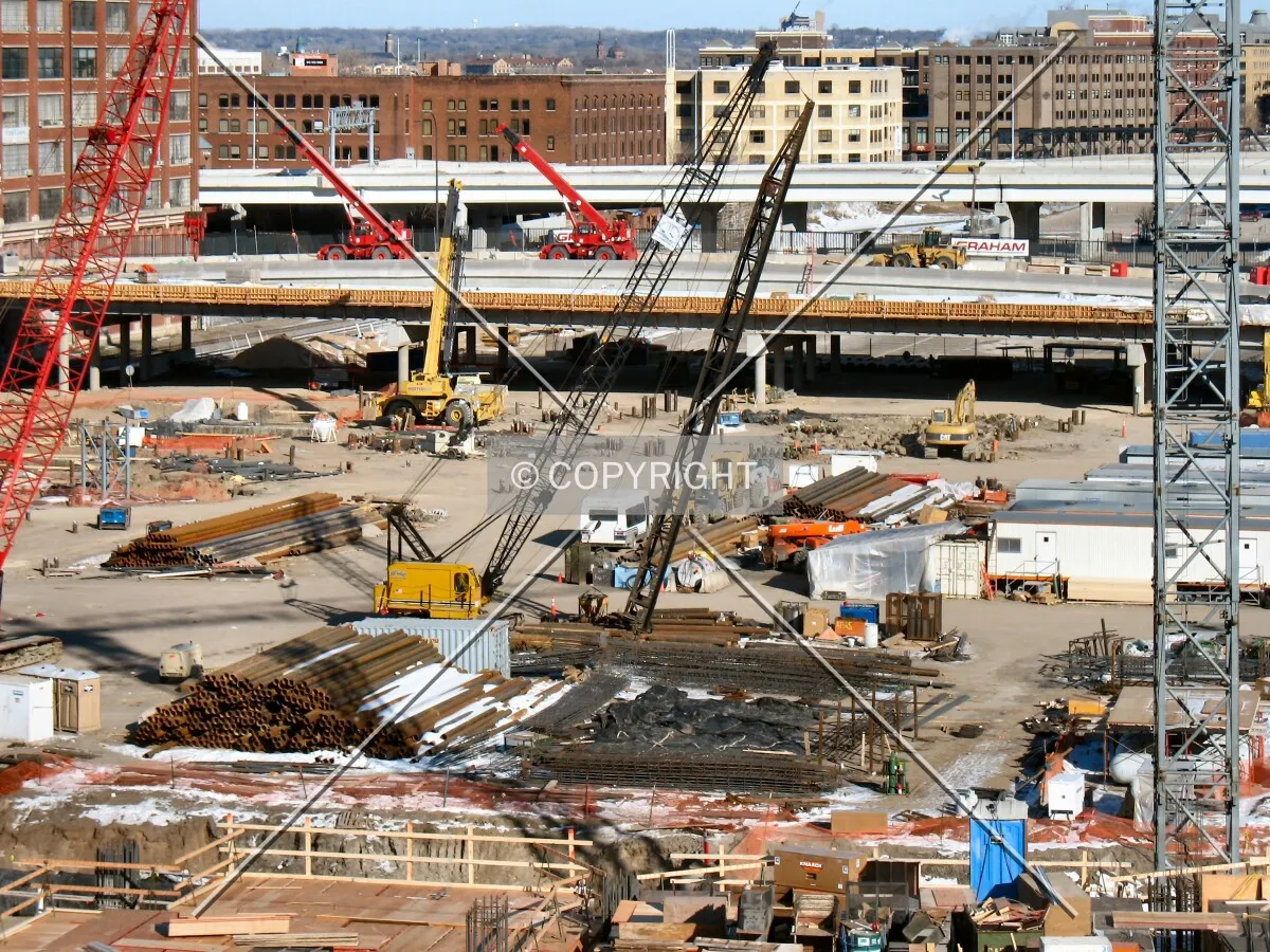 Close-up of the 2nd base area