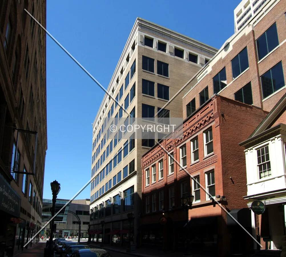View from the southeast along Pratt Street