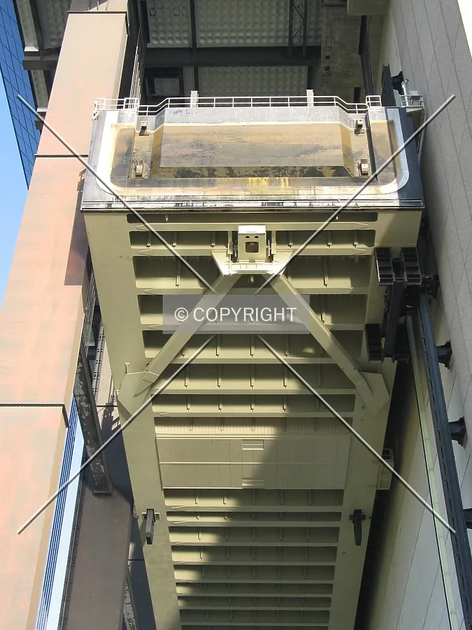 View from the west of the cage while ascending