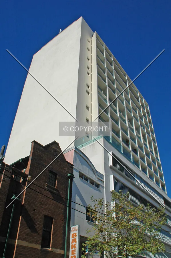 Looking up from Darlinghurst Road
