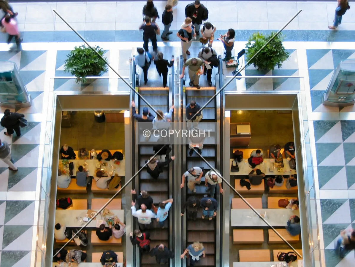 Looking down from the 4th floor