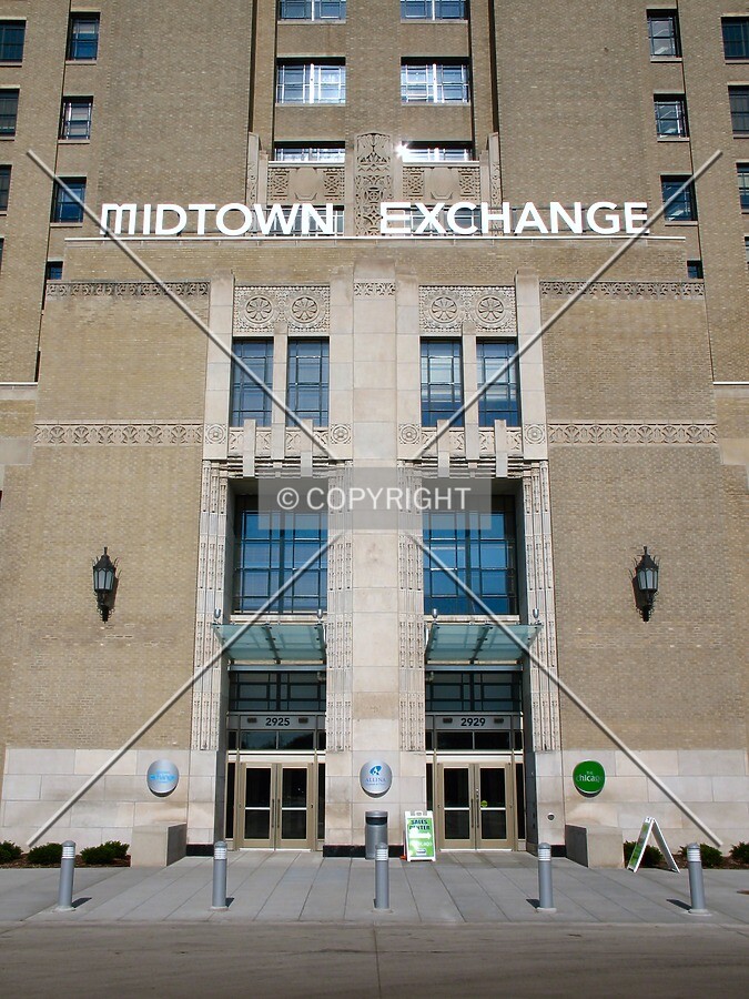 Main entrance to the residential and office sections