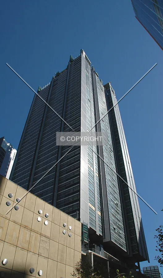 Looking up the southeast corner