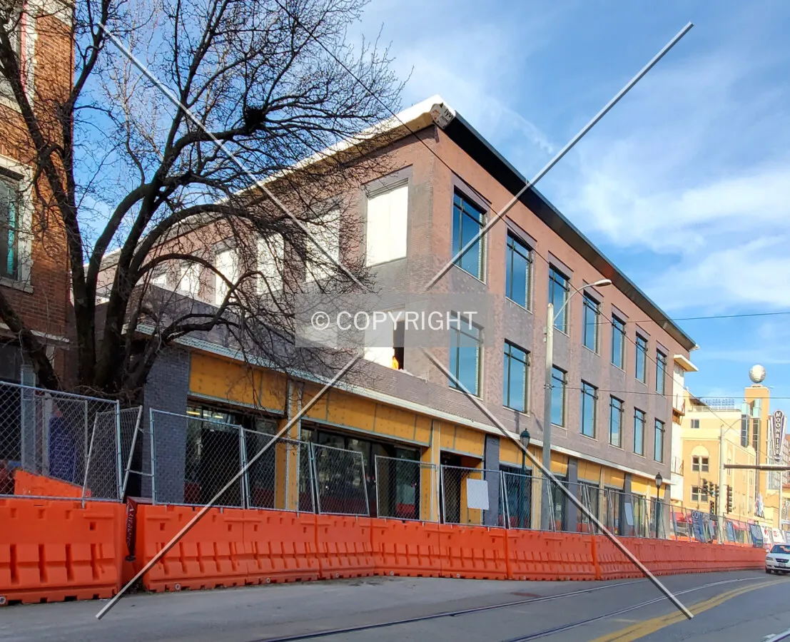 Southwest view during construction; February 22, 2020