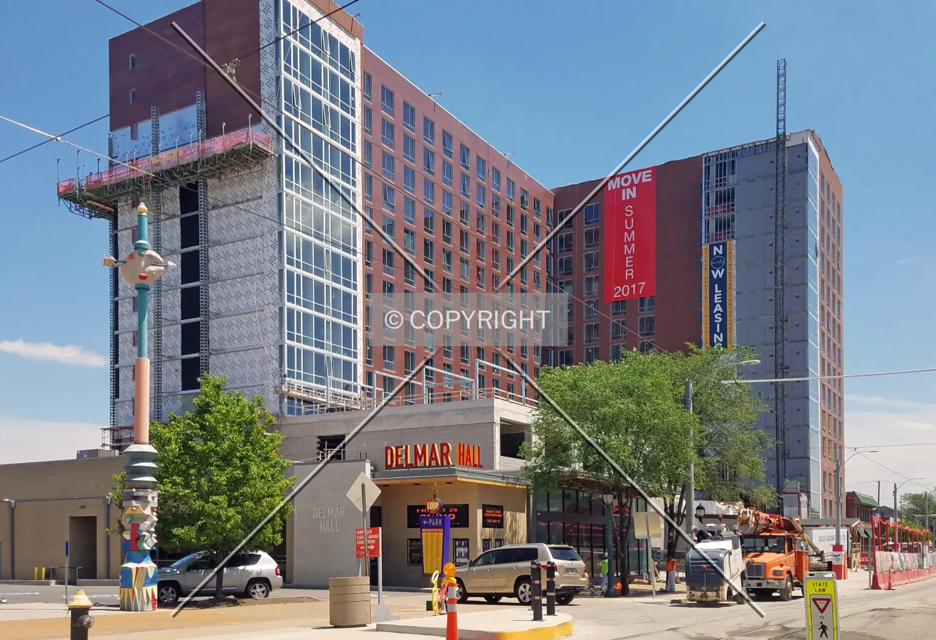 View from the southwest during construction; May 16, 2017