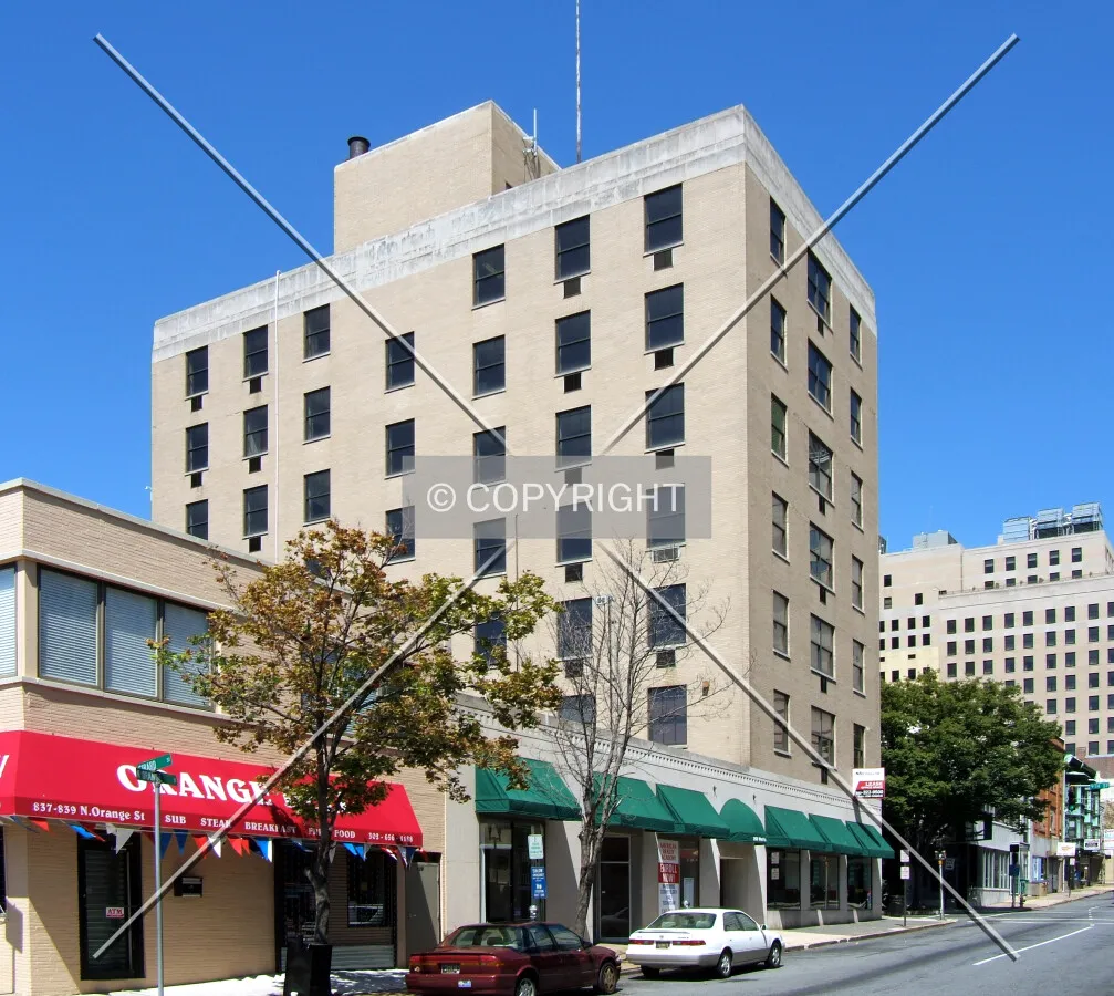 View from the south on Orange Street