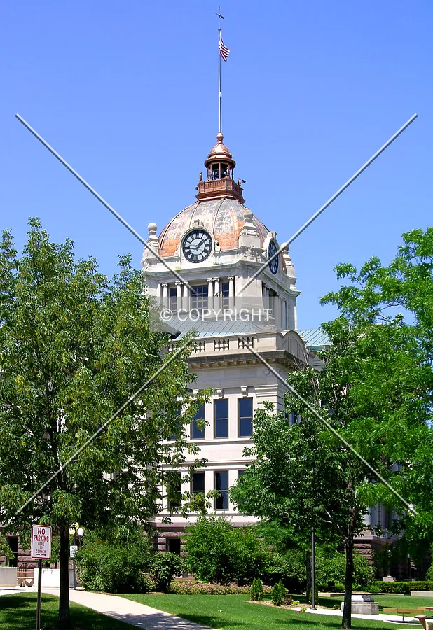 From across South Jefferson Street to the south