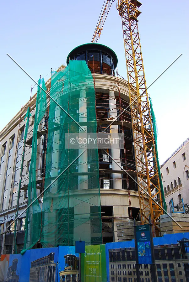 Looking up from street level