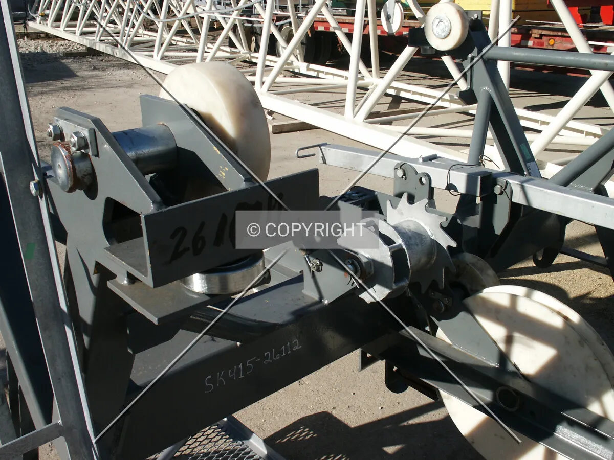 A piece of the tower crane waiting to be installed