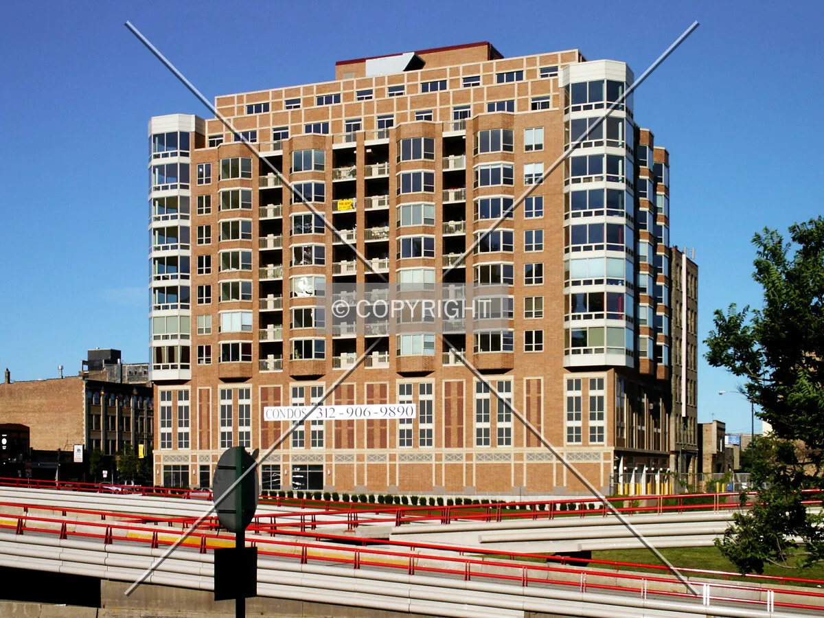 East side from across the Kennedy Expressway