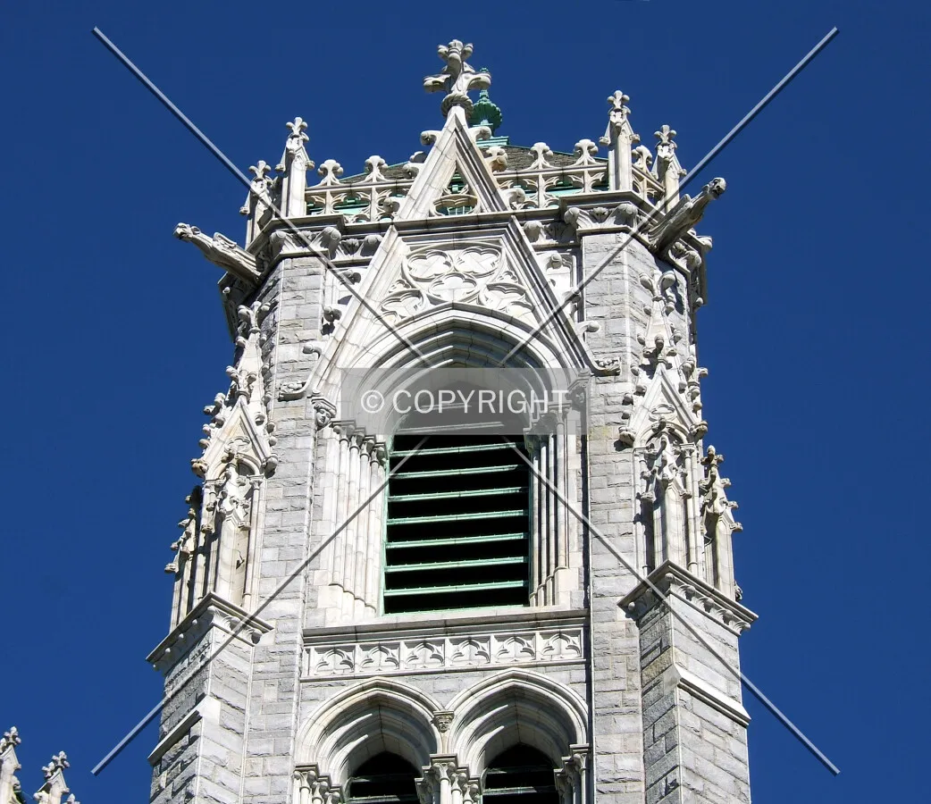 View from the southeast of the east tower