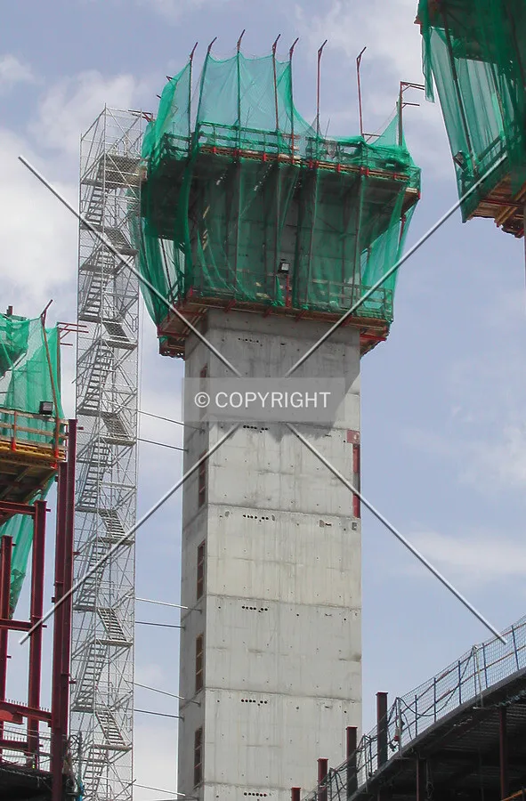 Concrete core nearly topped out