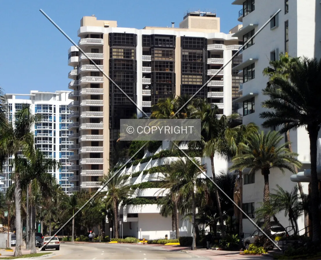 View from the south along Collins Avenue