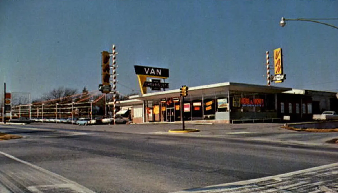 Vintage view from the southeast