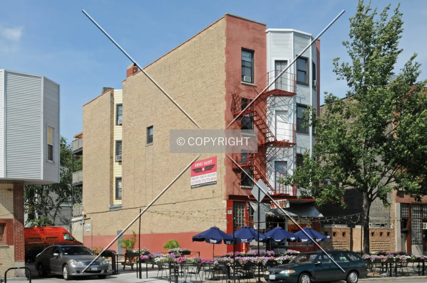 Looking northeast across Division Street, July 25, 2012.