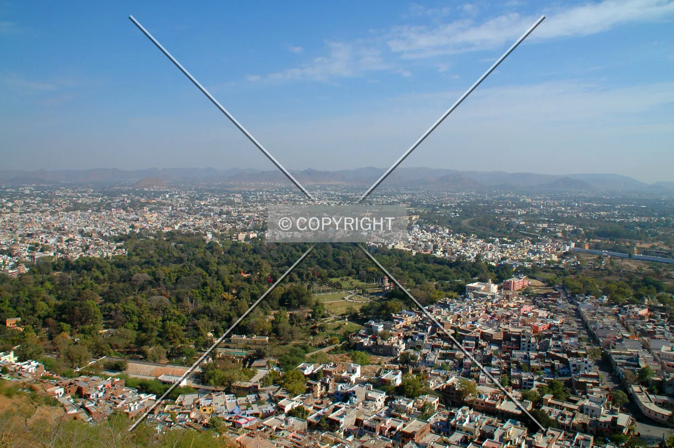 The city's northeastern sprawl