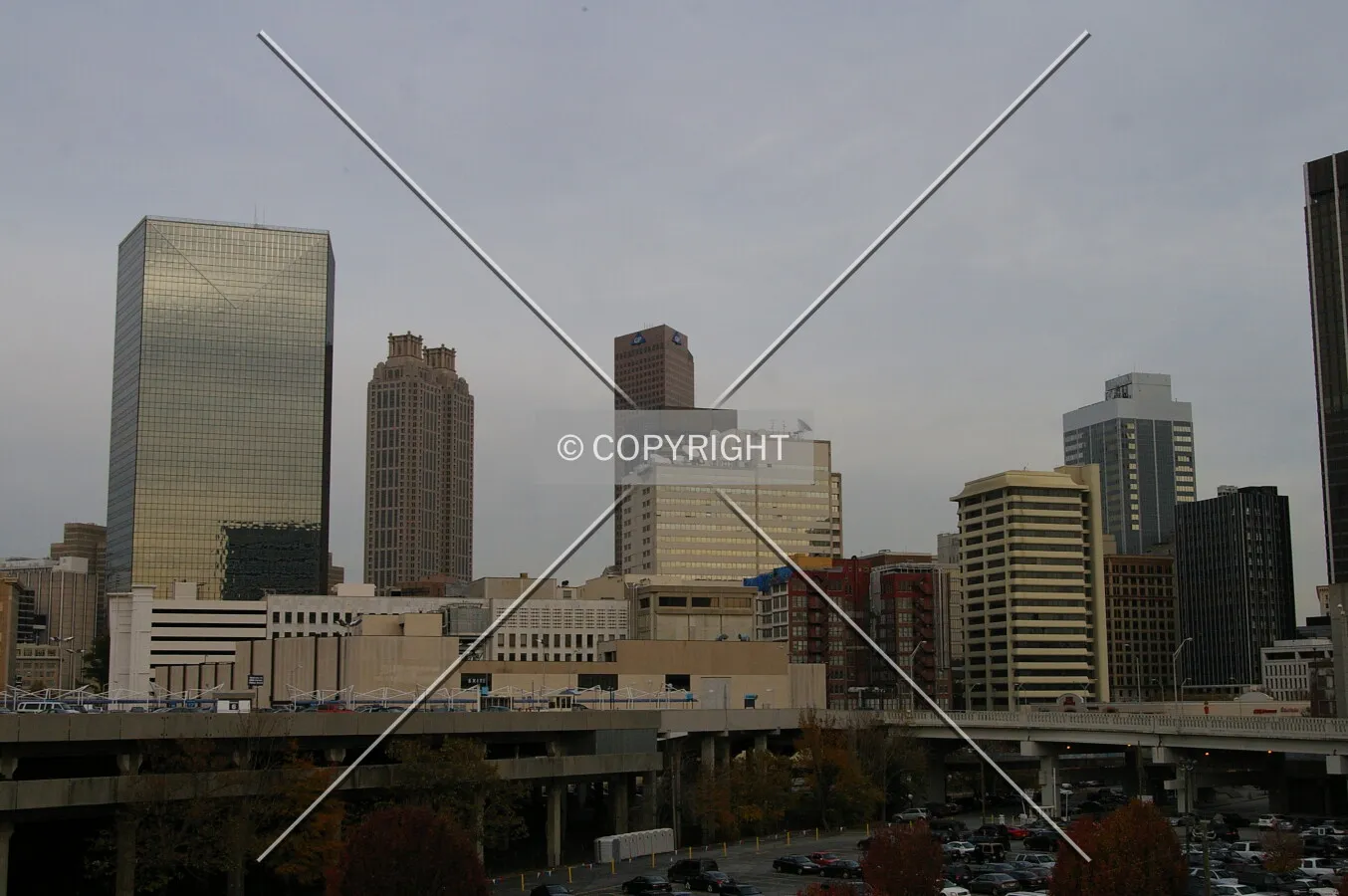 A view looking west into Downtown Atlanta