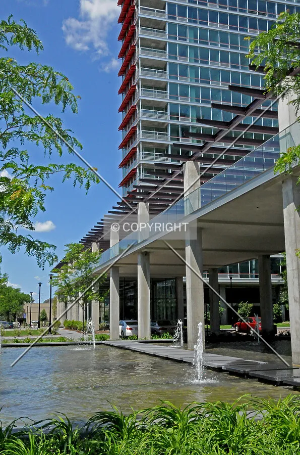 Looking northeast across the fountain pool