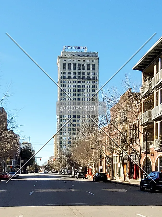 Distant view from the northeast; January 18, 2021