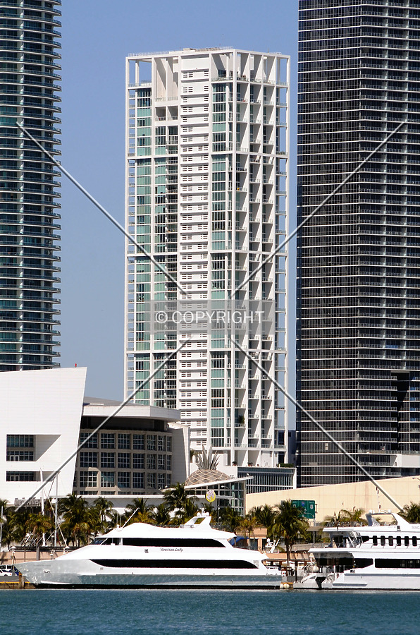 View from the southeast along Biscayne Bay