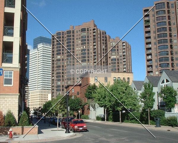 View to the northeast from Yale Place/Spruce Place