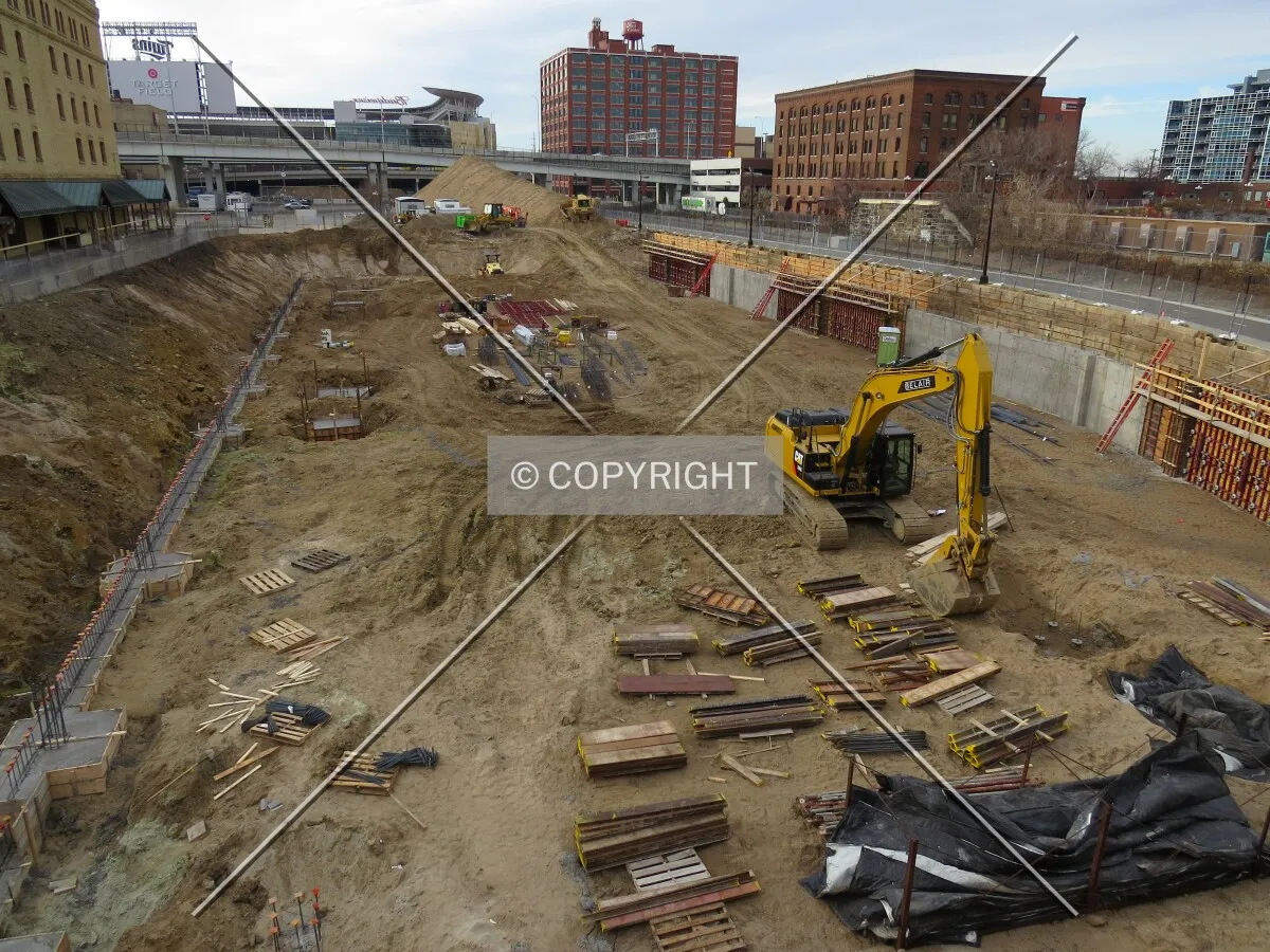 Site overview from Washington Avenue North