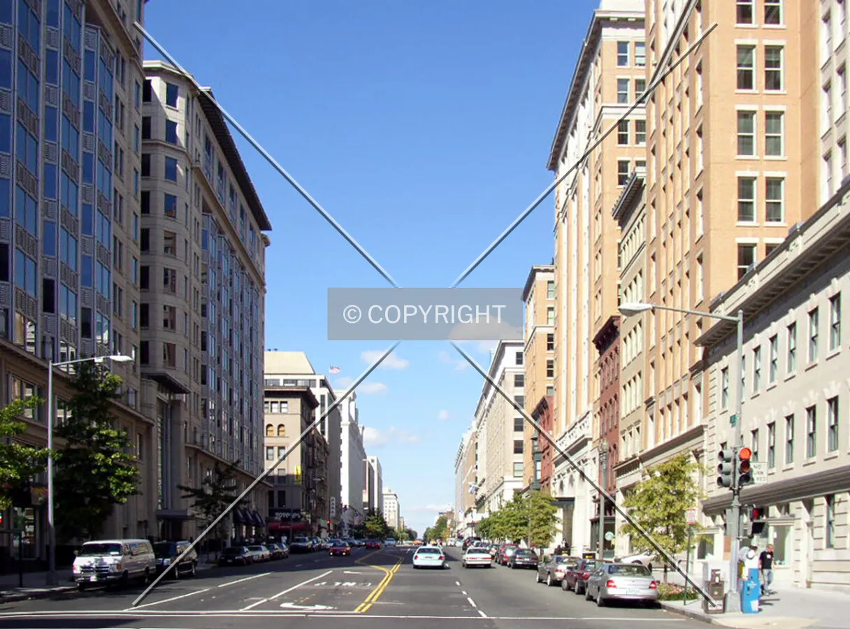 Looking north from E Street