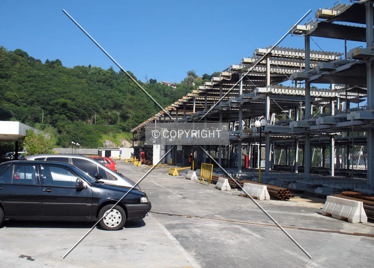 Parking space atop the shopping center