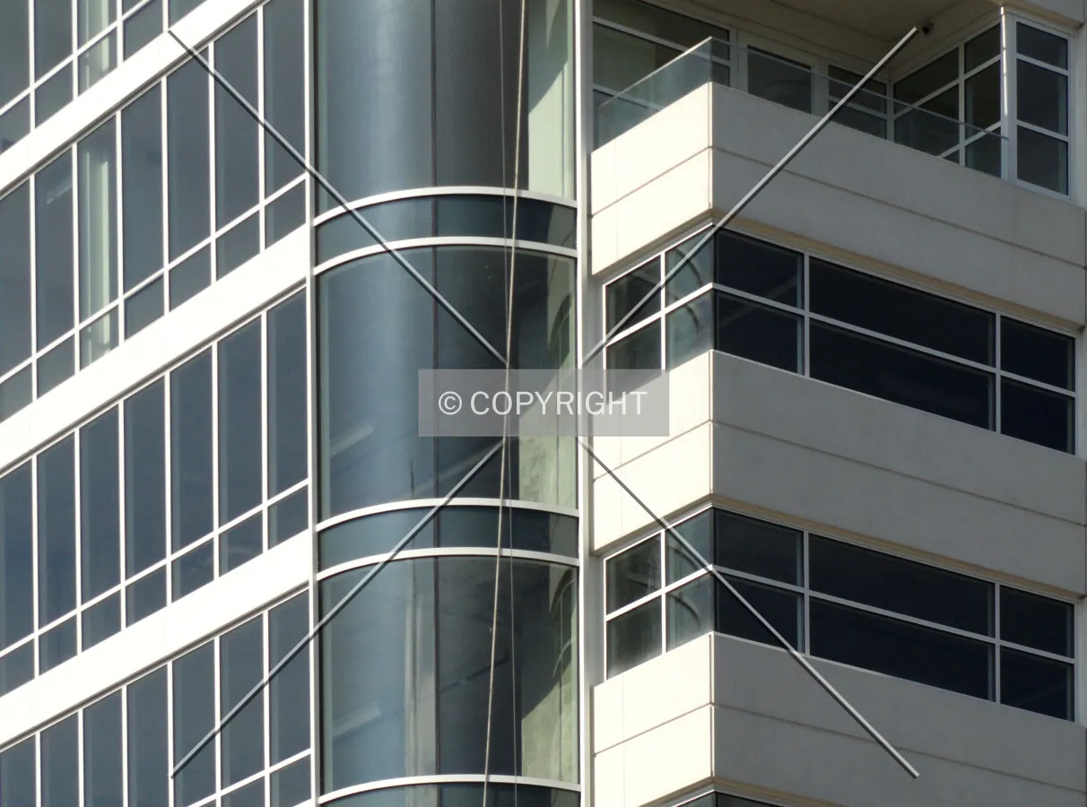Northeast corner facade detail
