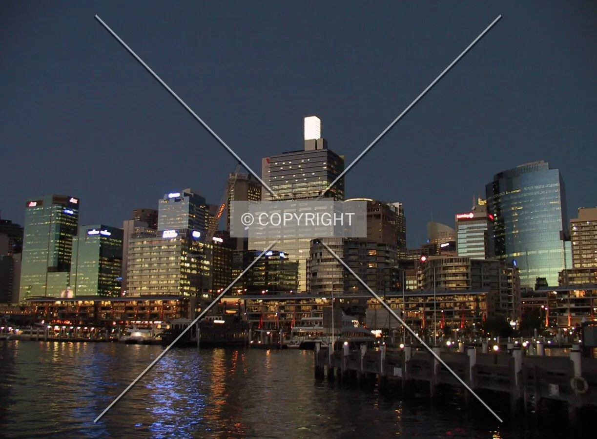 The tower in the skyline with its illuminated beacon