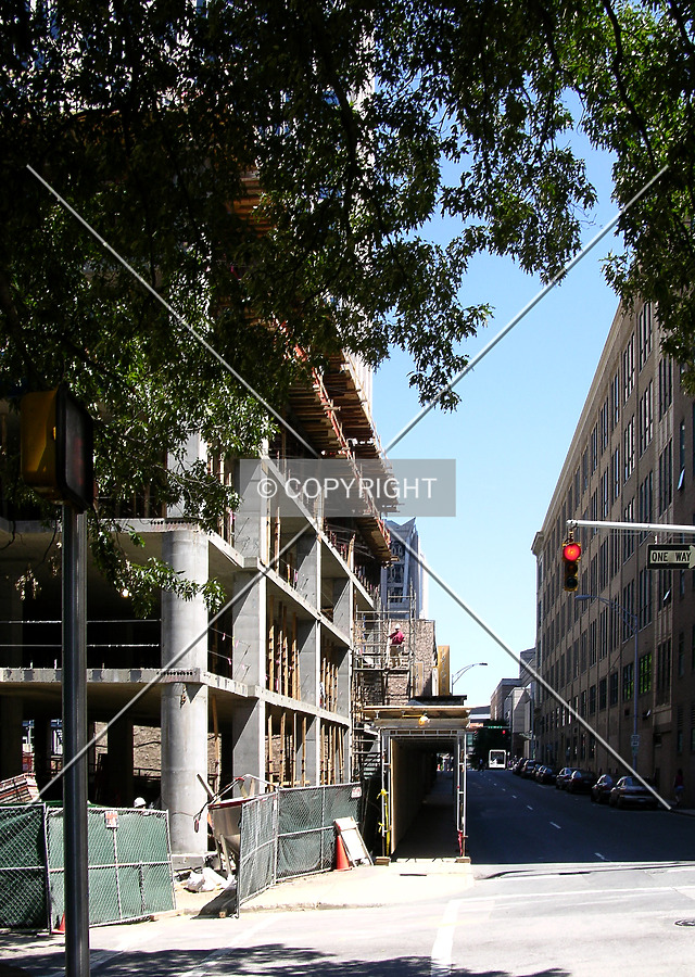 Looking east along West 5th Street