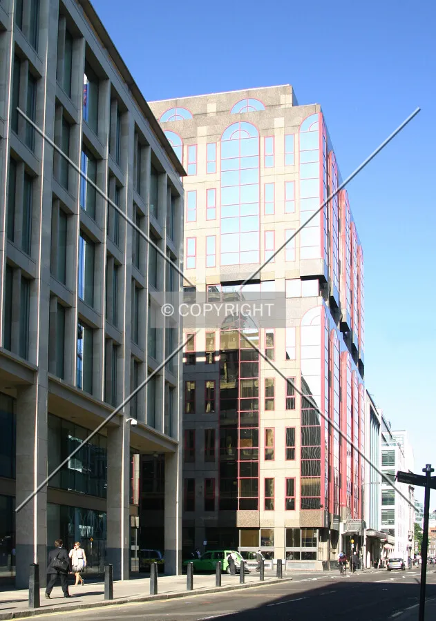 View east from the junction of Chiswell Street and Milton Street