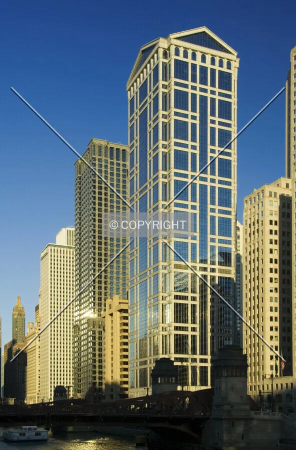 Skyscrapers along West Wacker Drive