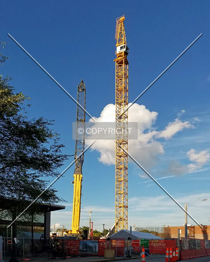 View from the southwest during construction; July 15, 2016