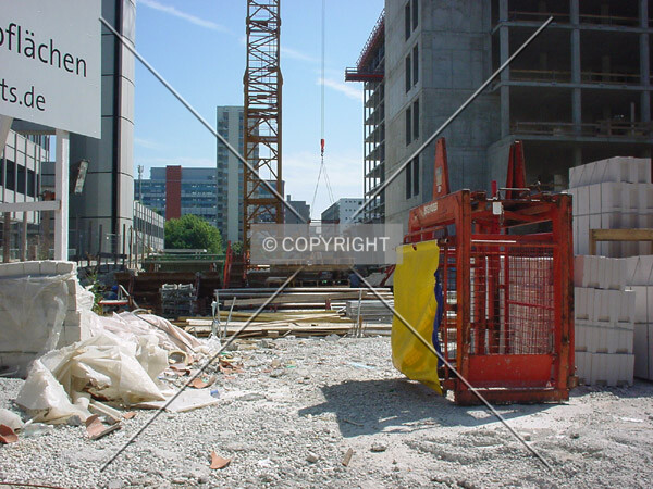 View over the construction site