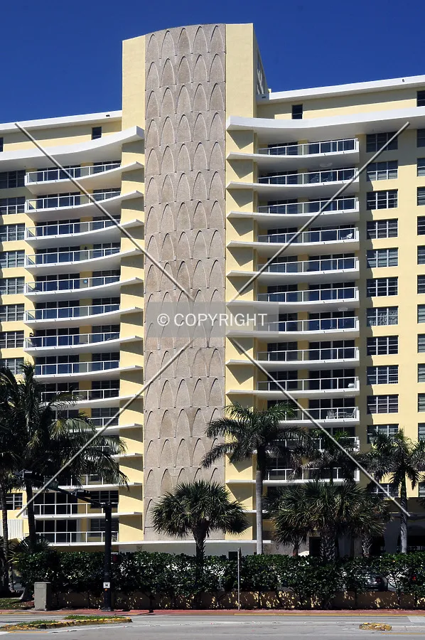 View from the east along Collins Avenue