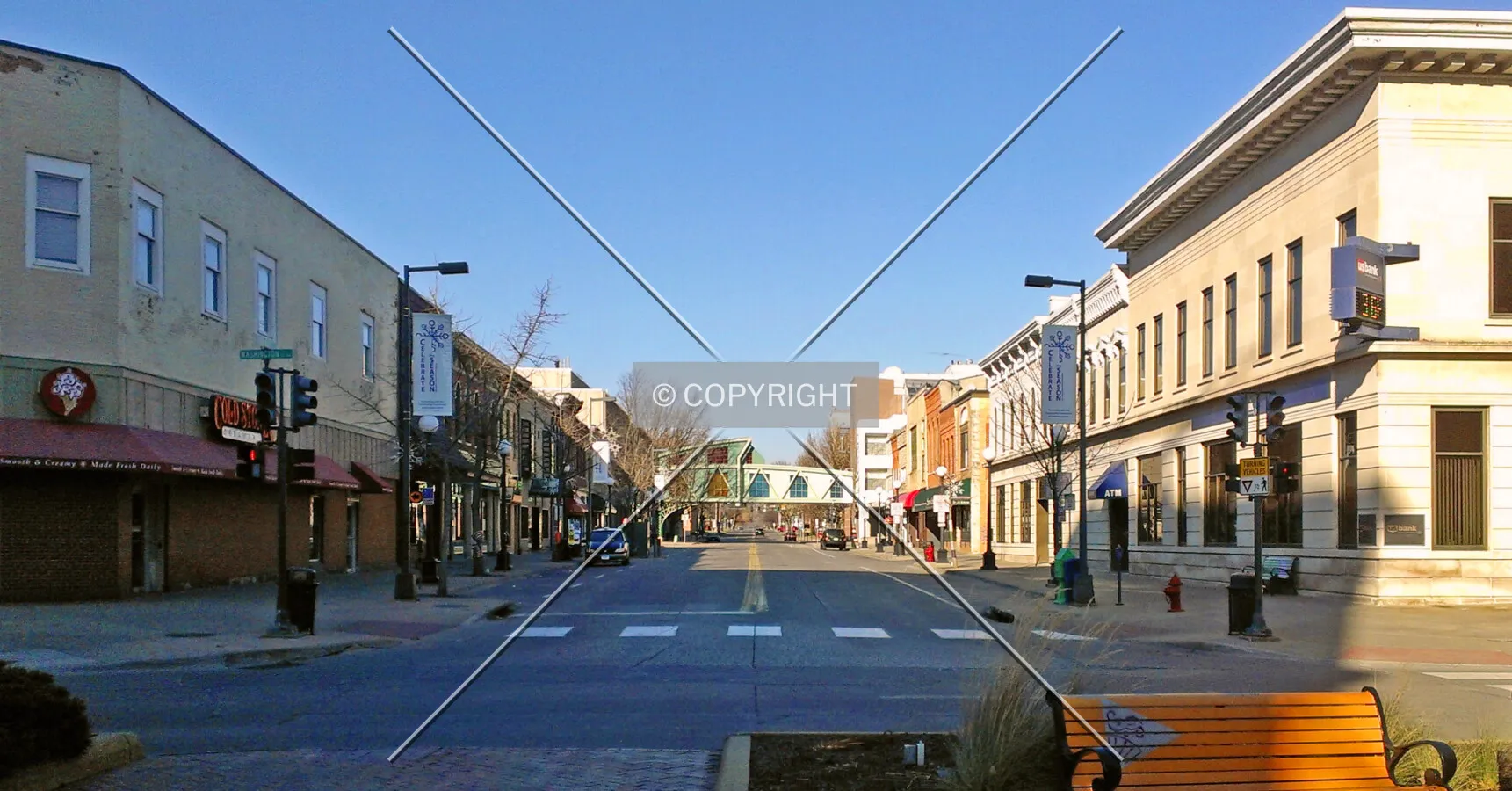 View north along South Dubuque Street