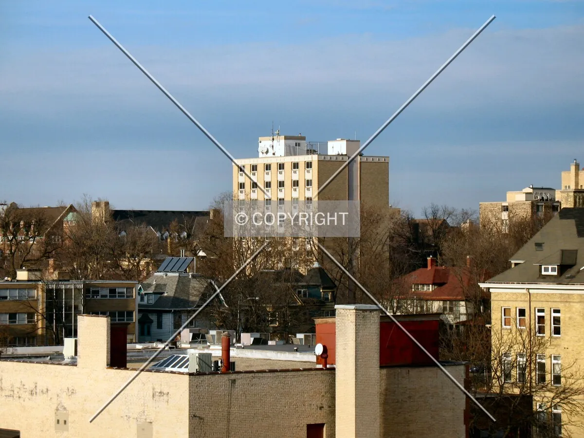 Distant view to the north from the Overture Center ramp