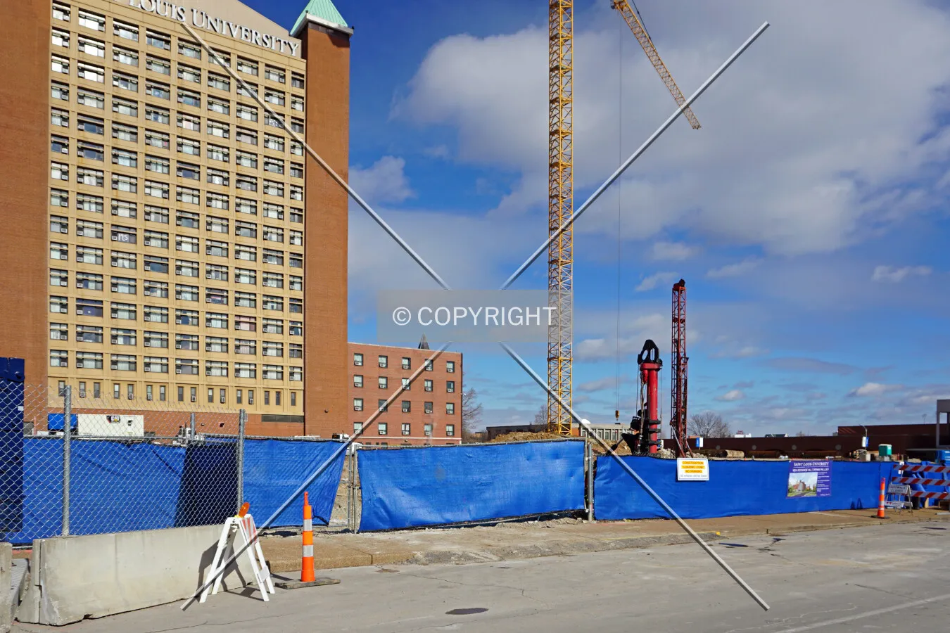 View from the southwest; during construction; January 18, 2016