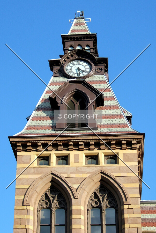 Tower details from the northwest