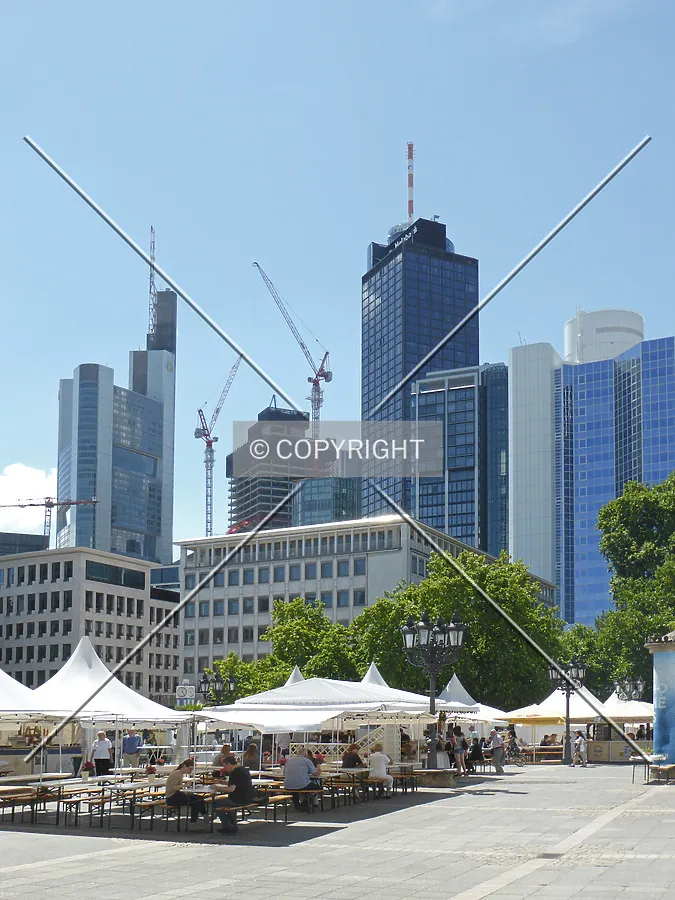 MAIN TOWER and surrounding skyscrapers - as seen from Opernplatz