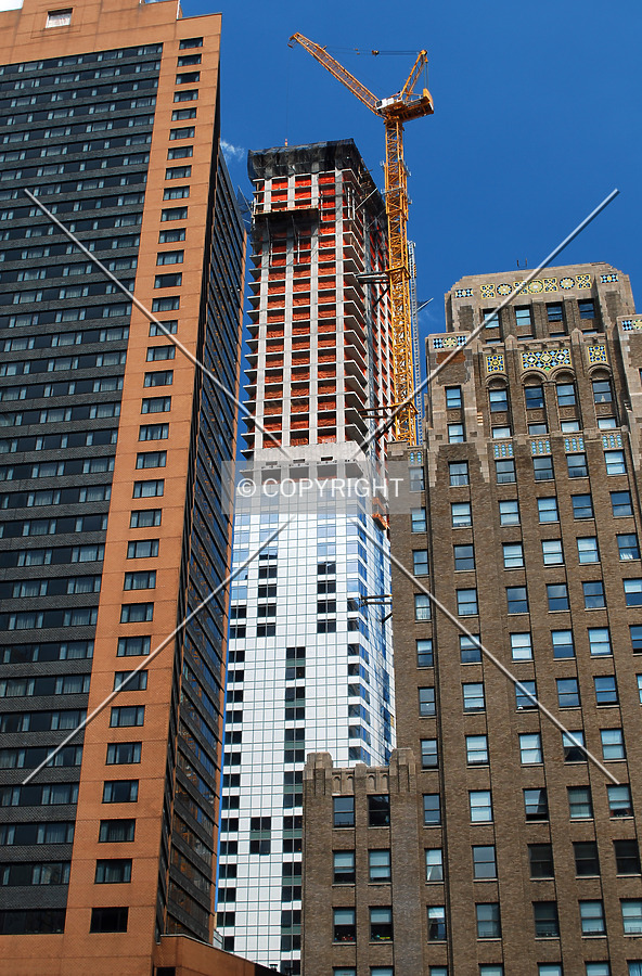 Looking up from West Street