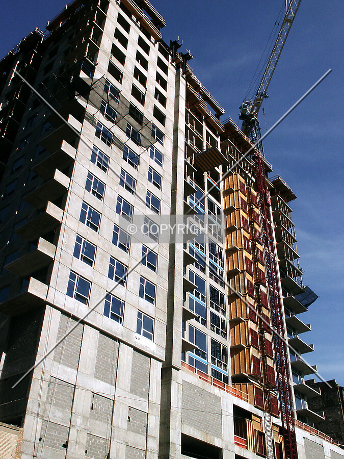 Looking up from the northwest