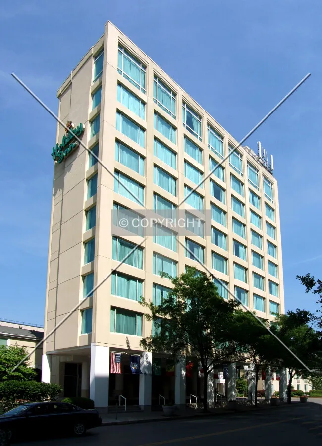 View from the southeast across Cayuga Street
