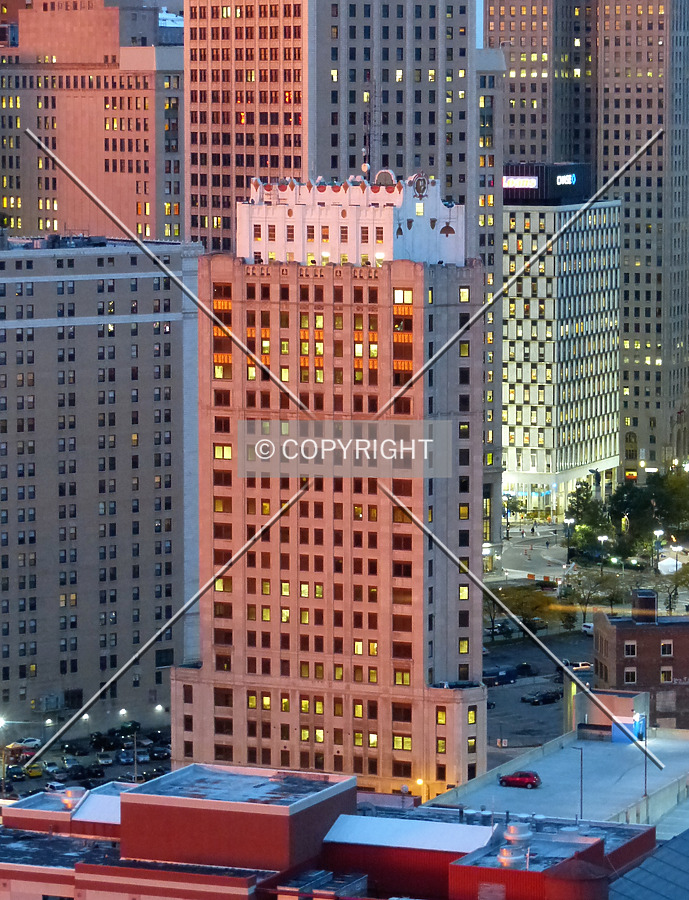 View from northeast at dawn.