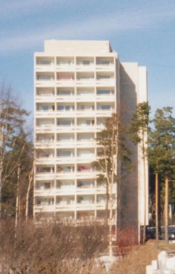 View across parking lot